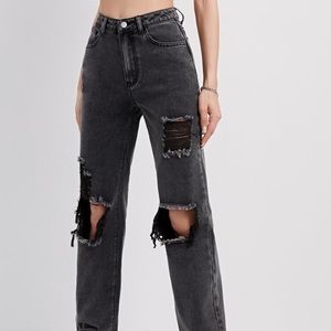 NEW! Ripped Detail Boyfriend Jeans